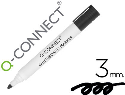 Rotulador pizarra blanca Q-Connect punta redonda tinta negra